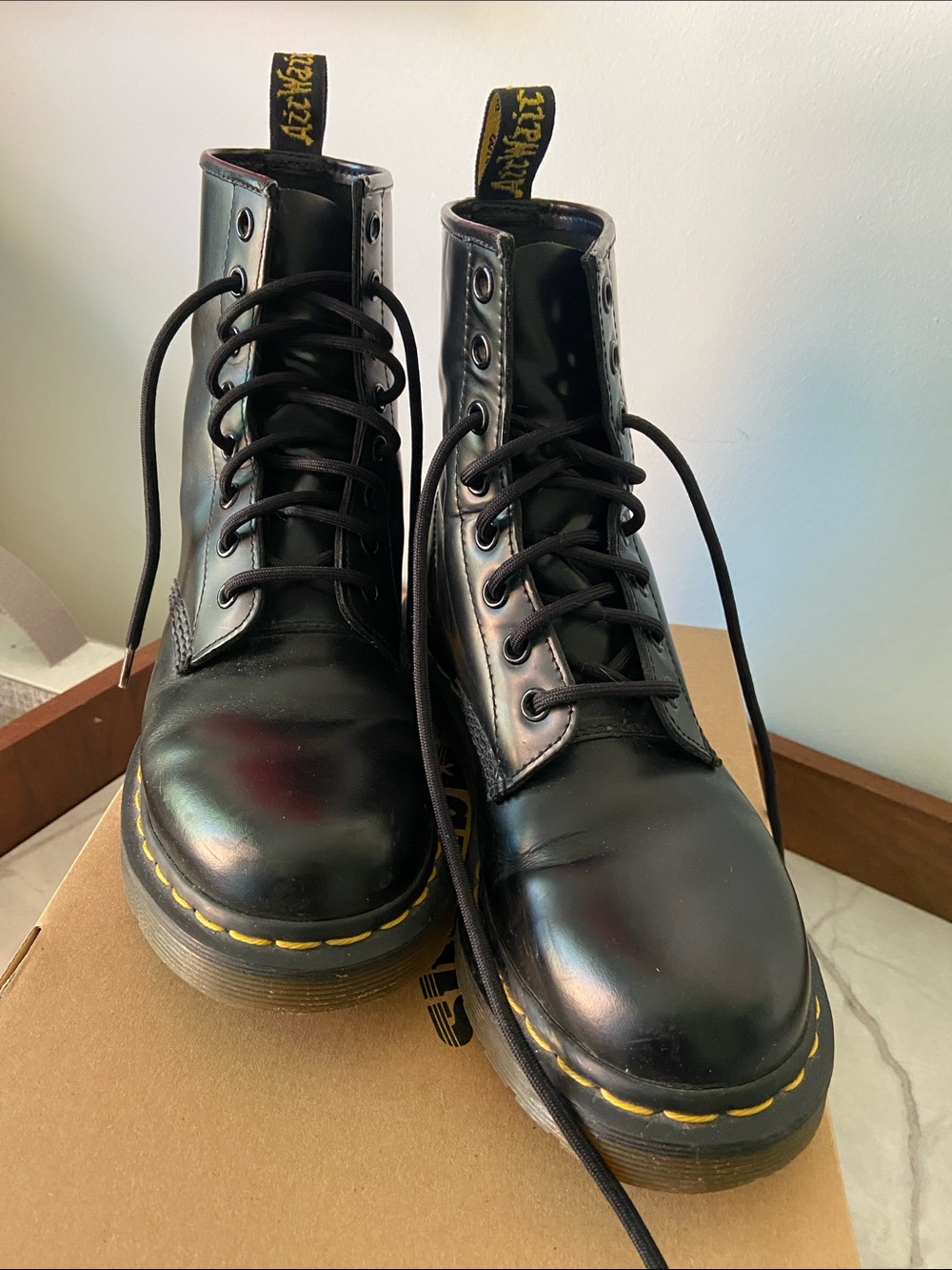 Dr. Martens 1460 Black Smooth Leather Boot in excellent condition. EU 38/UK 7